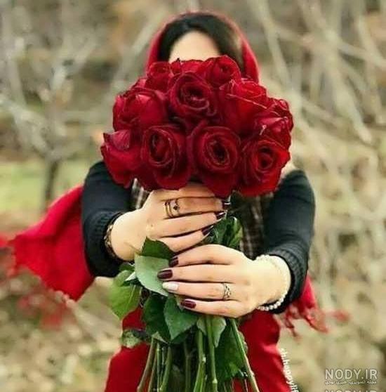 عکس گل نرگس در برف