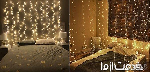 تزیین اتاق با ریسه کاغذی تزیین اتاق با ریسه کاغذی