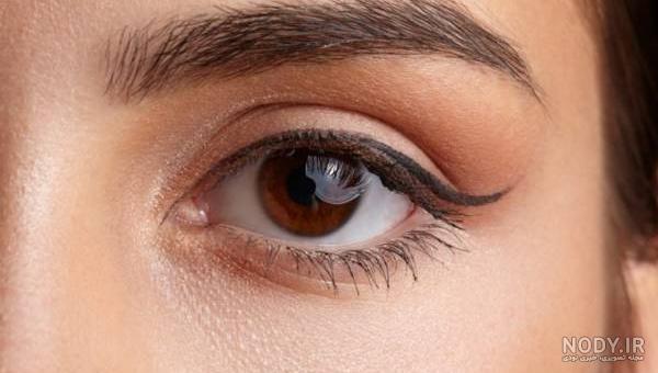 عکس ارایش چشم قهوه ای تیره