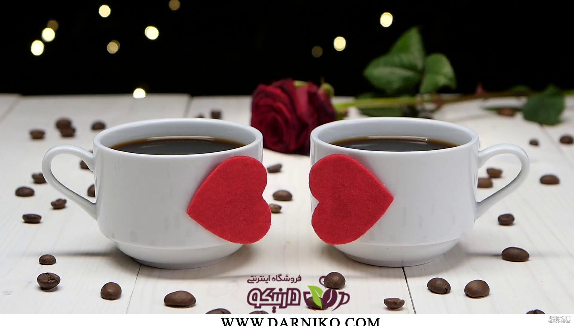 عکس فنجان قهوه رمانتیک
