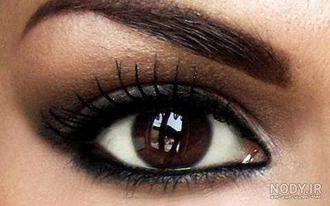عکس چشم قهوه ای تیره دخترانه