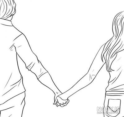 نقاشی عاشقانه دو نفره با مداد نقاشی عاشقانه دو نفره با مداد