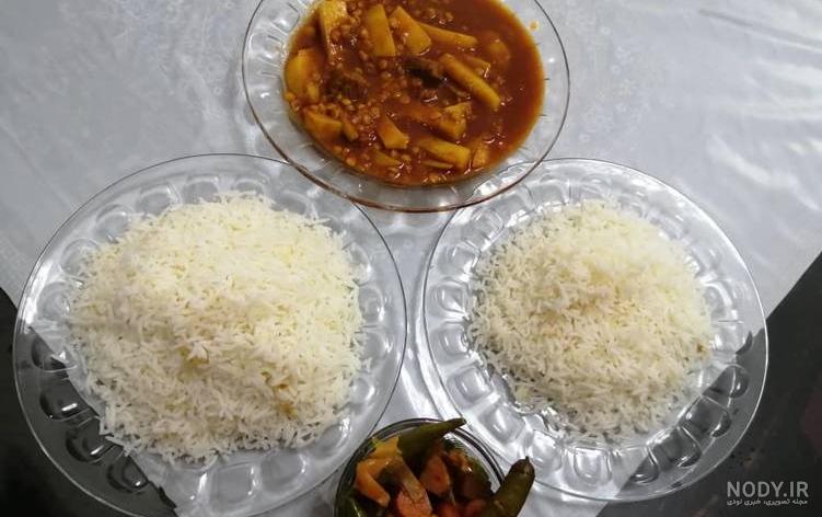 غذا با لپه و برنج
