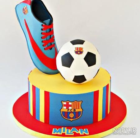 کیک توپ فوتبال با فوندانت