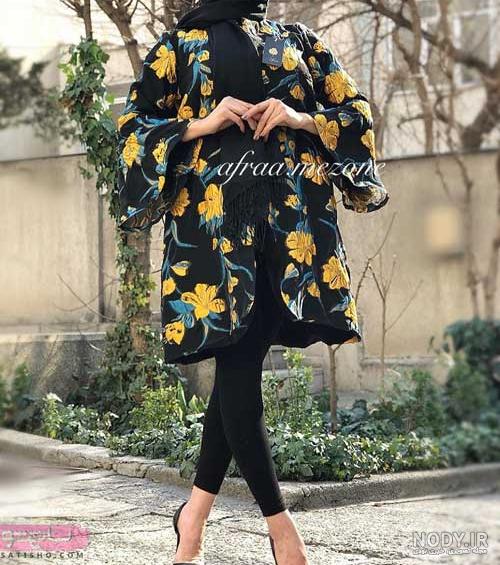 مدل مانتو کوتاه گلدار مدل مانتو کوتاه گلدار