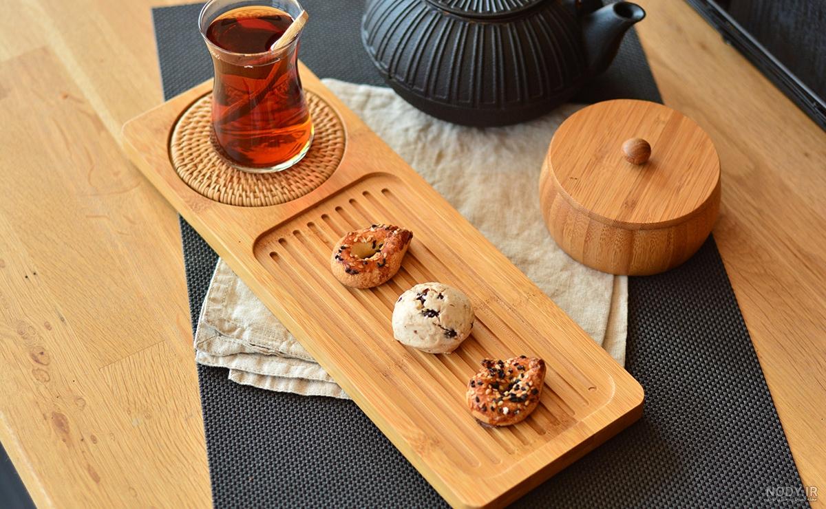 سینی چوبی سفید سینی چوبی سفید