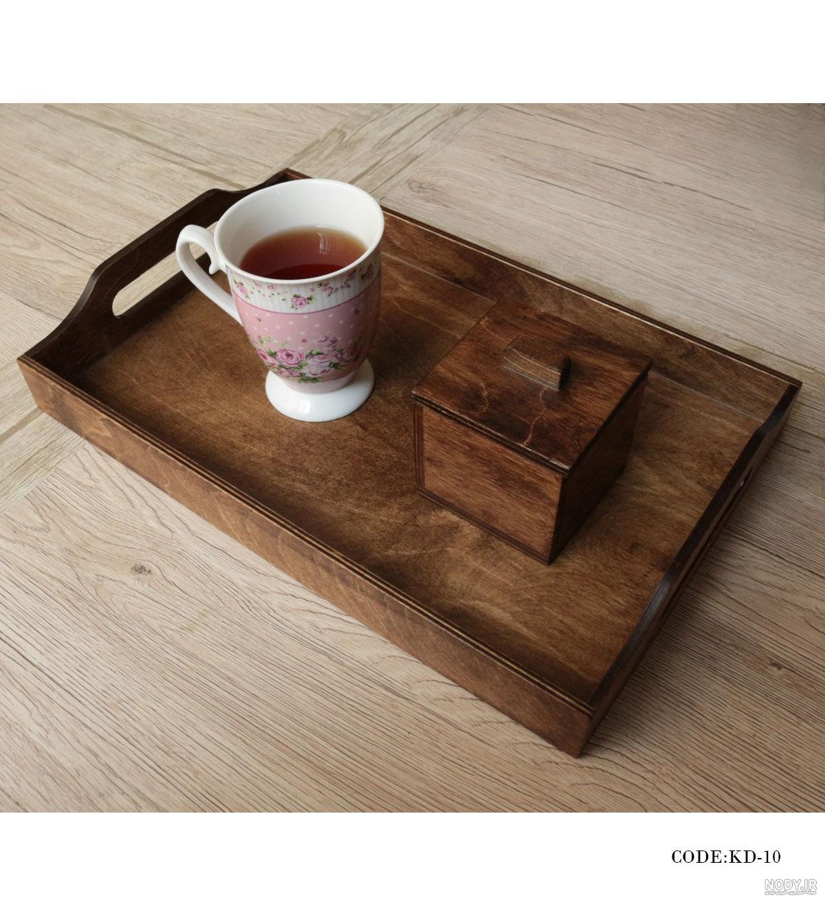 عکس سینی چای چوبی عکس سینی چای چوبی