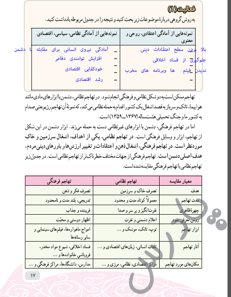 عکس کتاب آمادگی دفاعی دهم