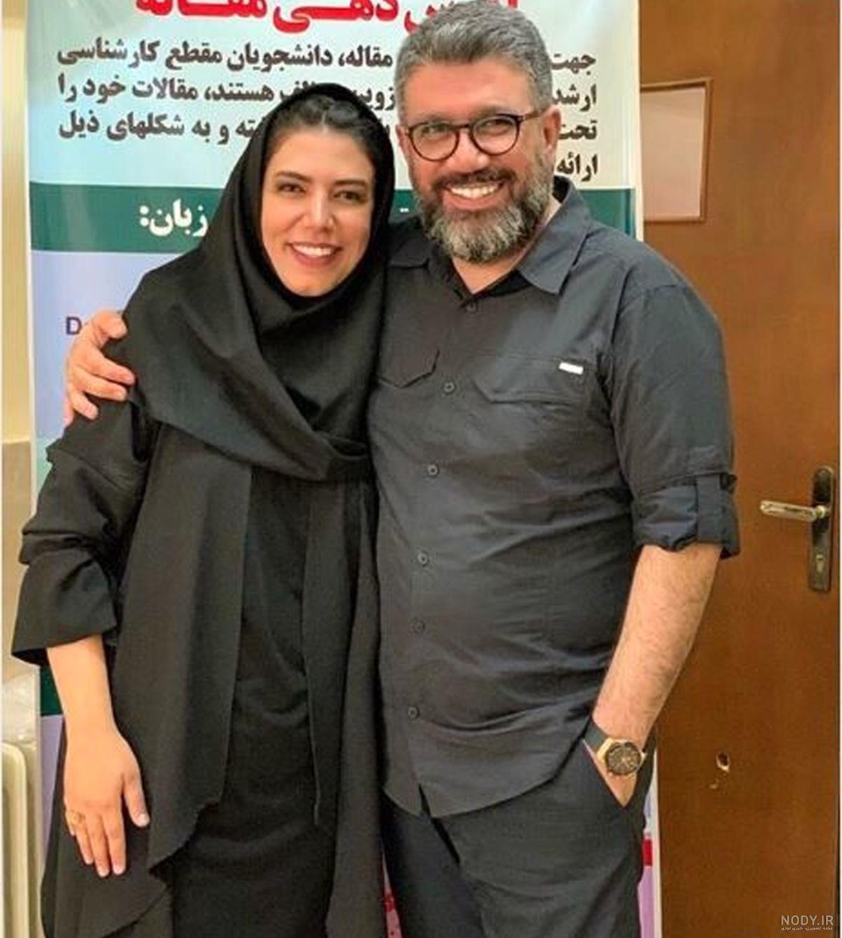عکس رضا رشید پور و دخترش