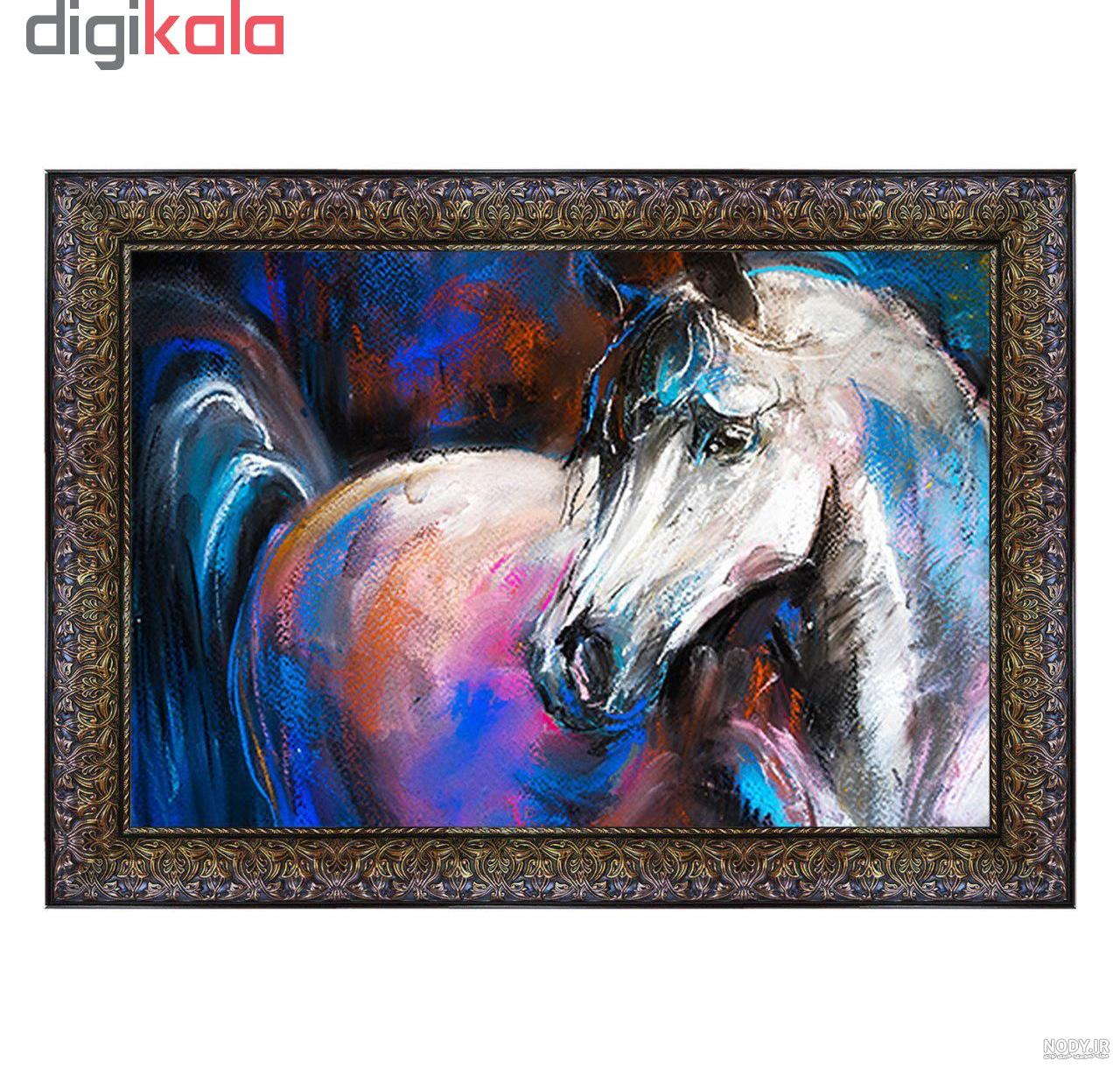 عکس اسب تک شاخ رنگی