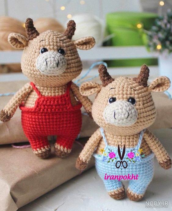 عکس عروسک گاو بافتنی عکس عروسک گاو بافتنی