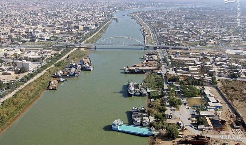عکس هوایی از خرمشهر