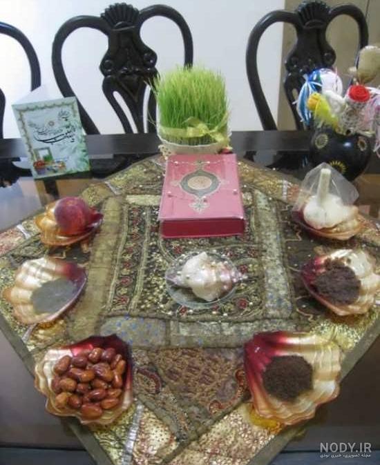 نقاشی سفره هفت سین ساده