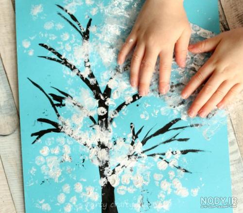 کاردستی آدم برفی با بطری کاردستی آدم برفی با بطری