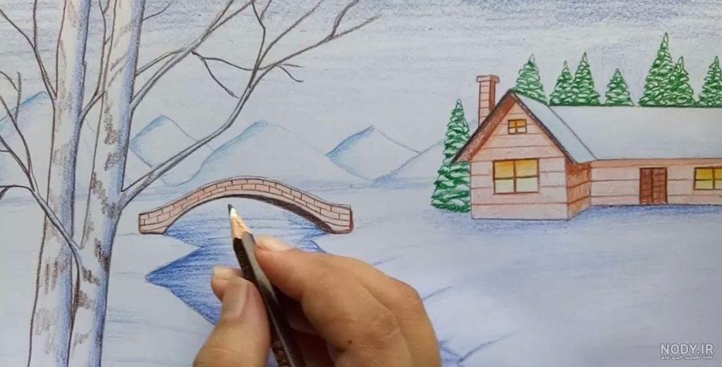 کاردستی زمستان با کاغذ رنگی کاردستی زمستان با کاغذ رنگی