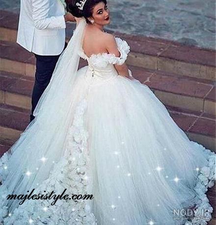 لباس عروس آبی کاربنی