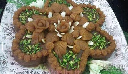 تزیین حلوا ساده و زیبا
