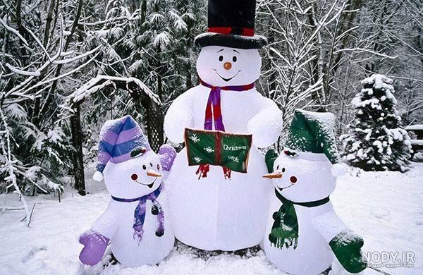عکس آدم برفی برای نقاشی