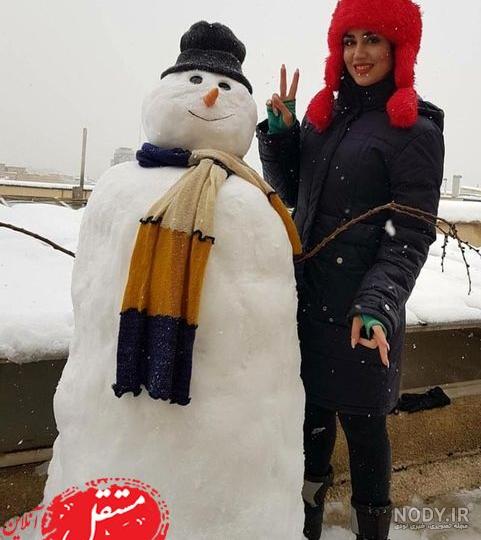 عکس آدم برفی زنده