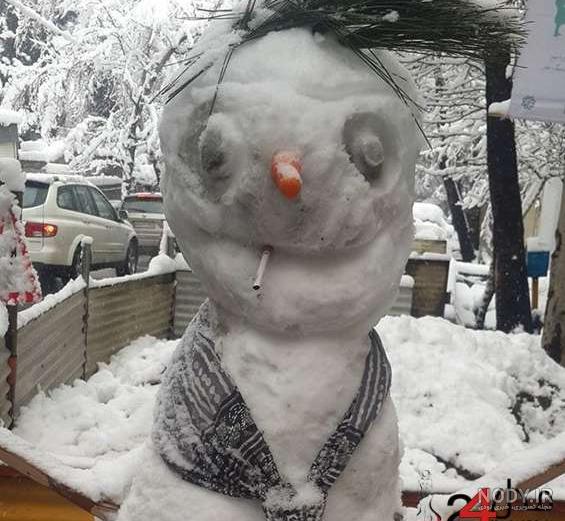 عکس آدم برفی ساده