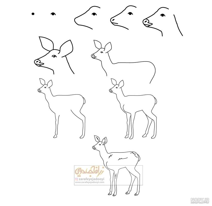 عکس نقاشی آهو روی صورت عکس نقاشی آهو روی صورت