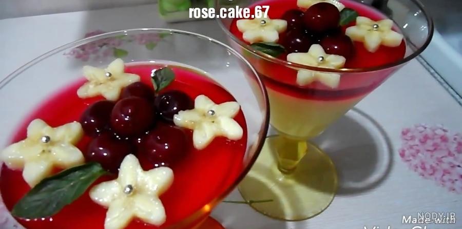 ژله لیوانی کج ژله لیوانی کج