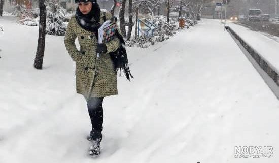 عکس دختر غمگین در برف عکس دختر غمگین در برف