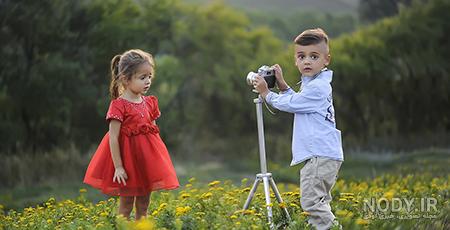 ژست عکس دختر بچه در طبیعت ژست عکس دختر بچه در طبیعت