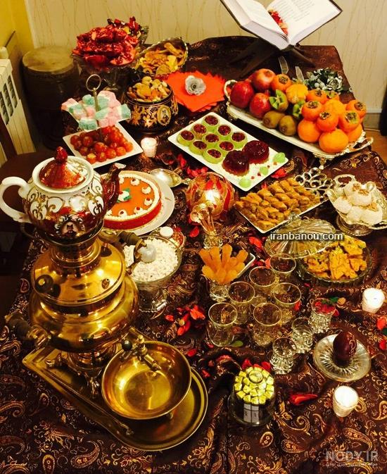 عکس شب یلدا سفره ساده عکس شب یلدا سفره ساده