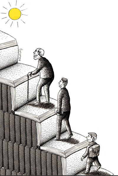 عکس کتاب خواندن کارتونی