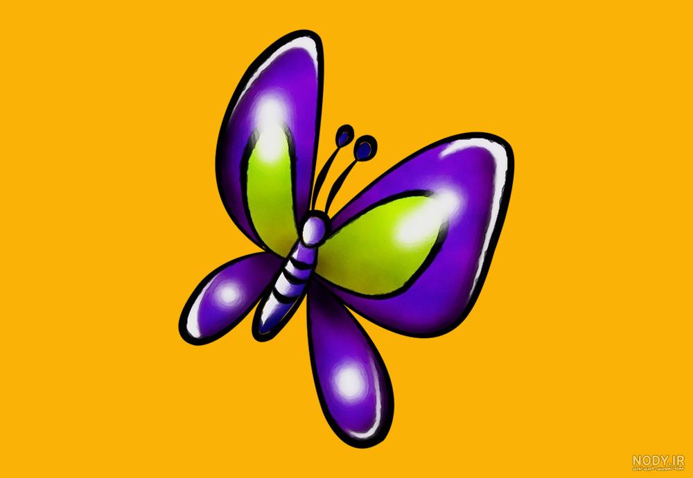نقاشی پروانه ساده