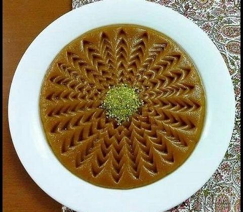 تزیین حلوا با ماسوره
