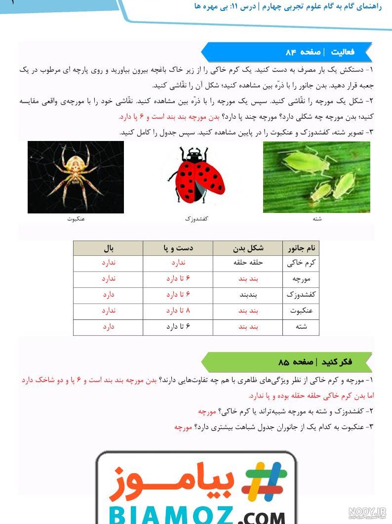 دانلود کتاب علوم چهارم دبستان با جواب