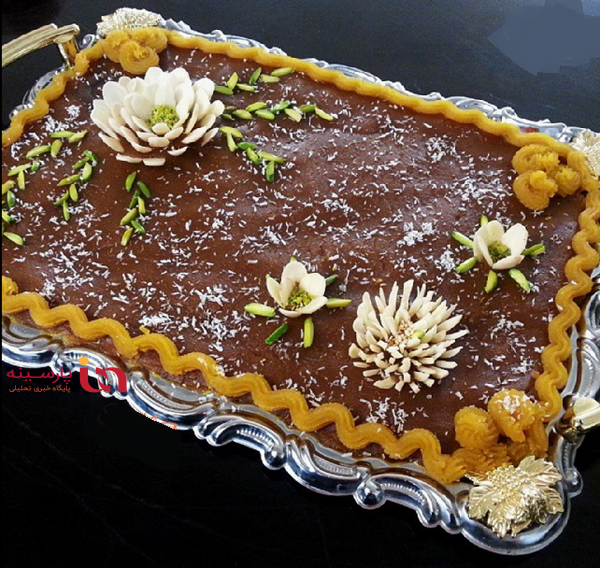 عکس تزیین حلوا ساده