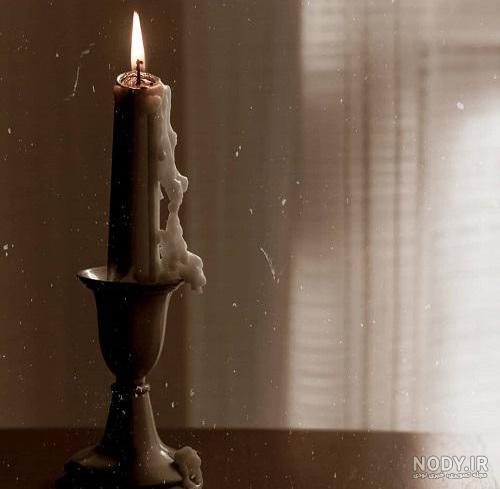 عکس شمع و گل مشکی