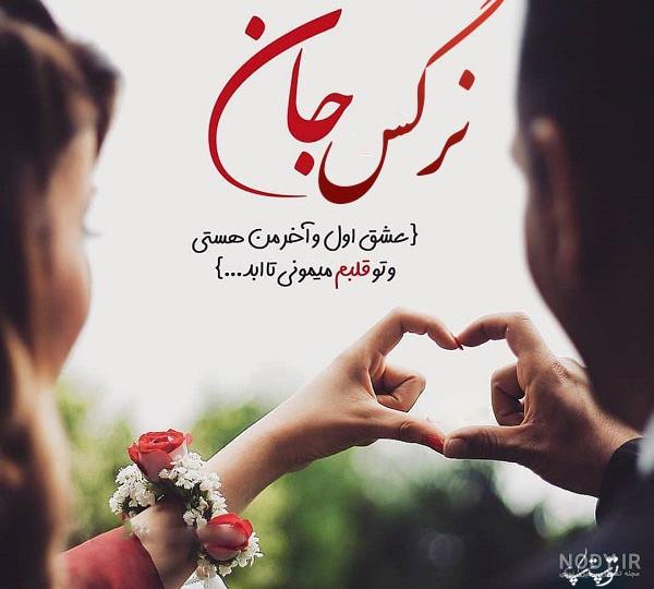 عکس نوشته نرگس دوست دارم