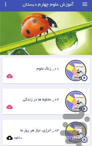 نمونه سوالات علوم چهارم ابتدایی نوبت دوم