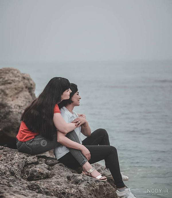 ژست عکس لب دریا دخترونه