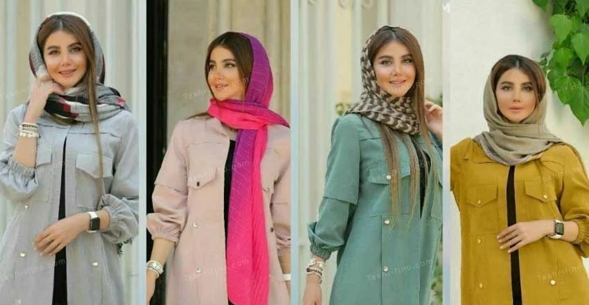 مدل مانتو دو رنگ سال ۱۴۰۰