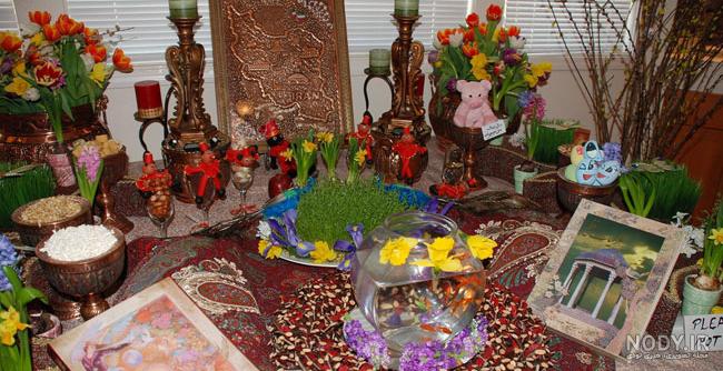 سفره هفت سین ساده و شیک سفره هفت سین ساده و شیک
