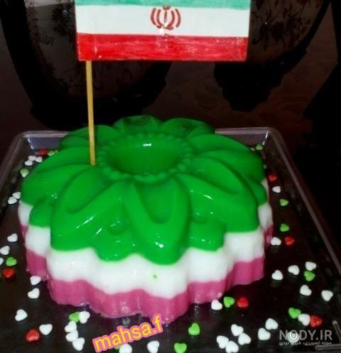 عکس ژله به شکل پرچم ایران