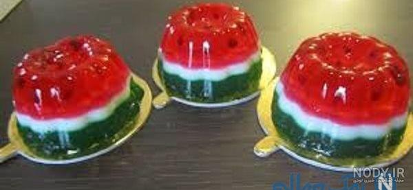 کیک پرچم ایران بدون خامه