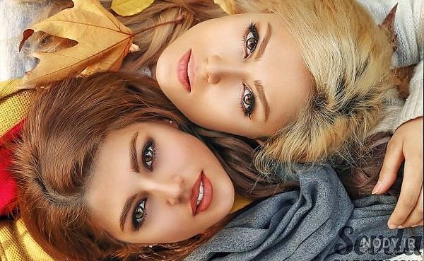 ژست عکاسی دخترانه دونفره