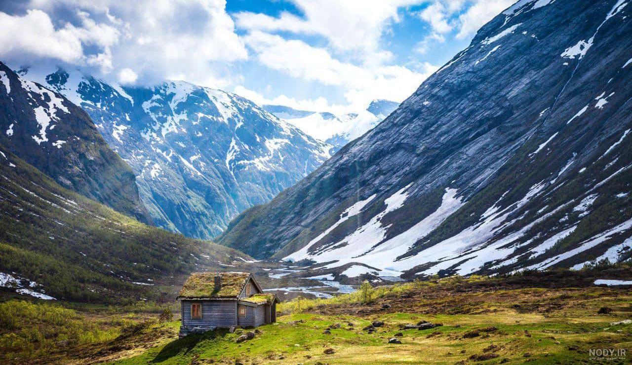 عکس کوه در شب