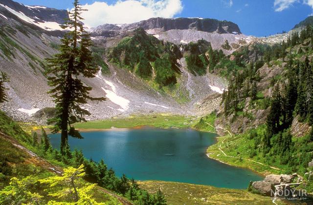 عکس کوه در شب