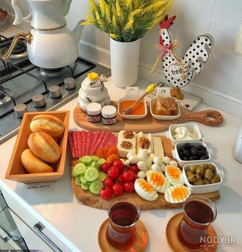 عکس میز صبحانه دونفره