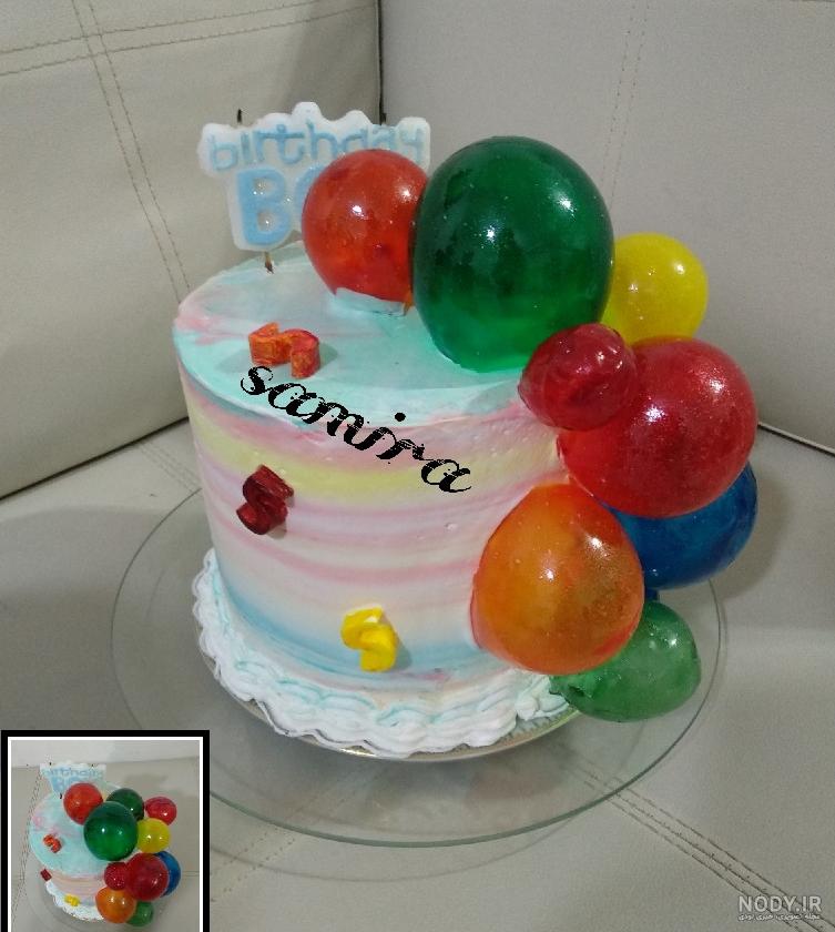 عکس کیک و بادکنک برای تولد