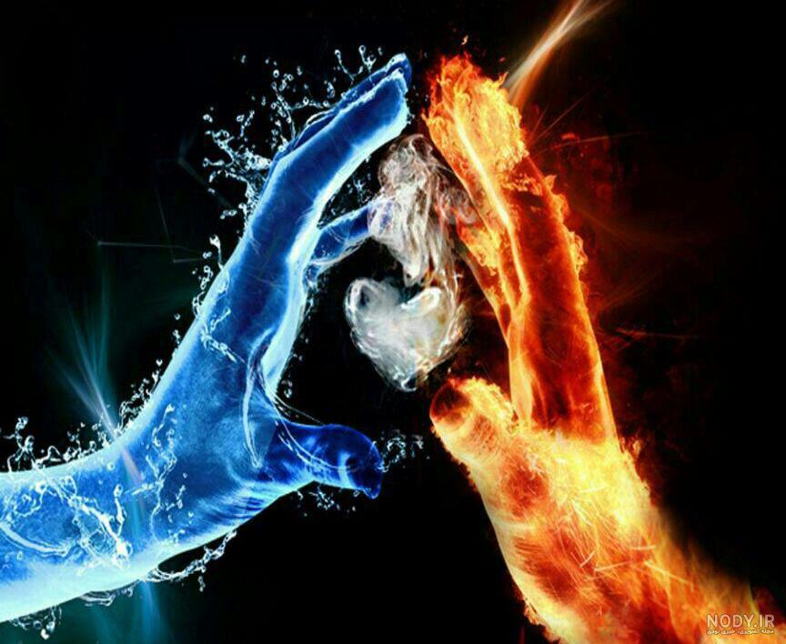 عکس آتش آبی