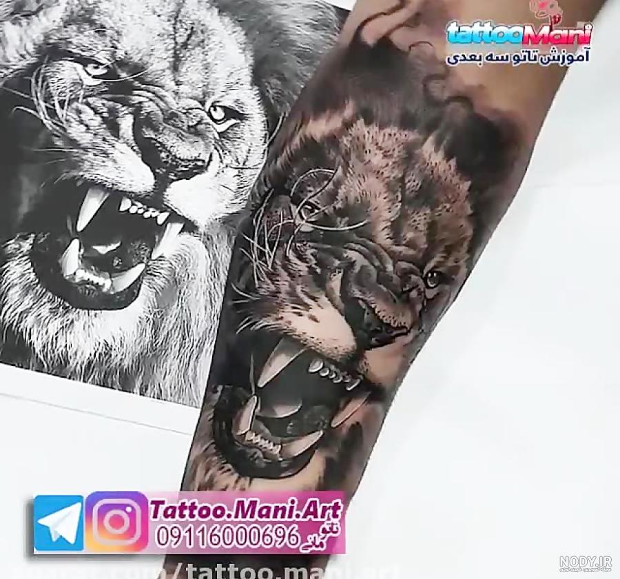 عکس شیر با تاج برای تاتو عکس شیر با تاج برای تاتو