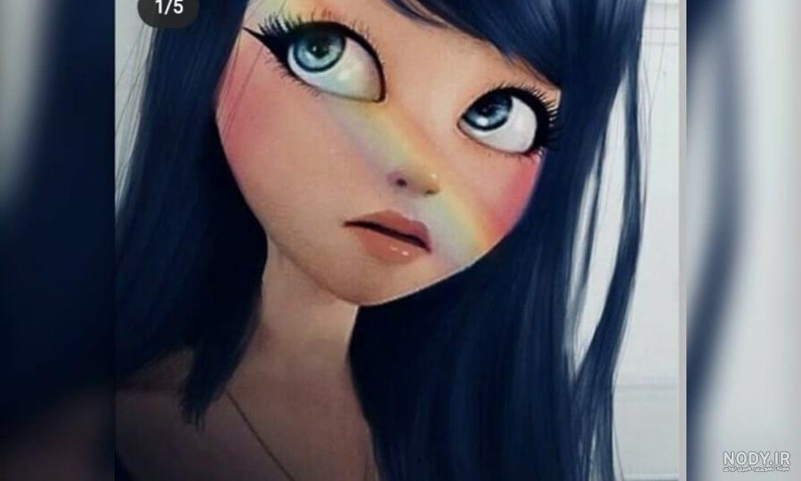 نقاشی مرینت و آدرین ساده نقاشی مرینت و آدرین ساده